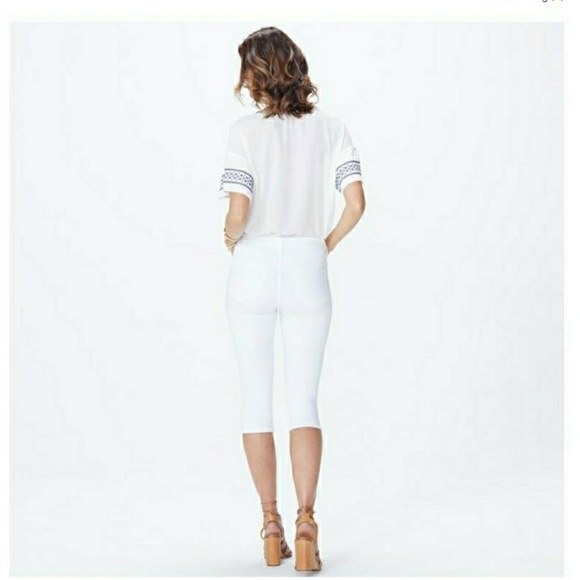 NYDJ WOMENS WHITE STRETCH 2P DENIM CROP JEANS - Picture 2 of 6
